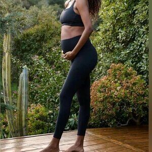 Free People Movement x Hatch Never Better Maternity Leggings Black Size L NWT